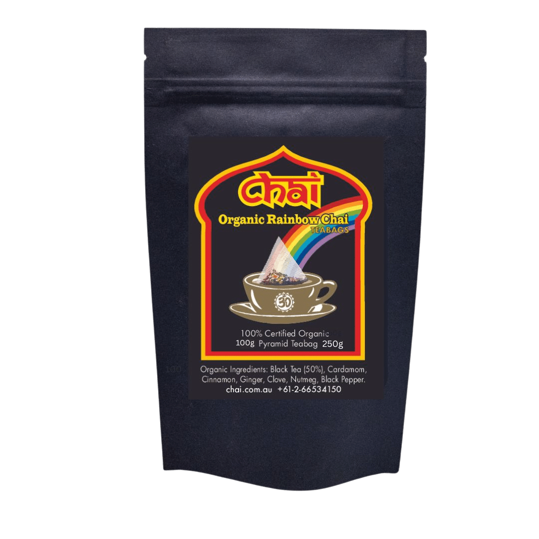 Bulk Organic Rainbow Chai Tea Bags 100 Pack Indian Spiced Tea