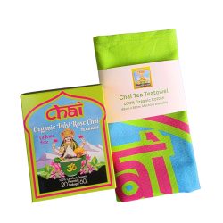 Gift Pack Organic Tulsi Rose Tea bags and Tea towel